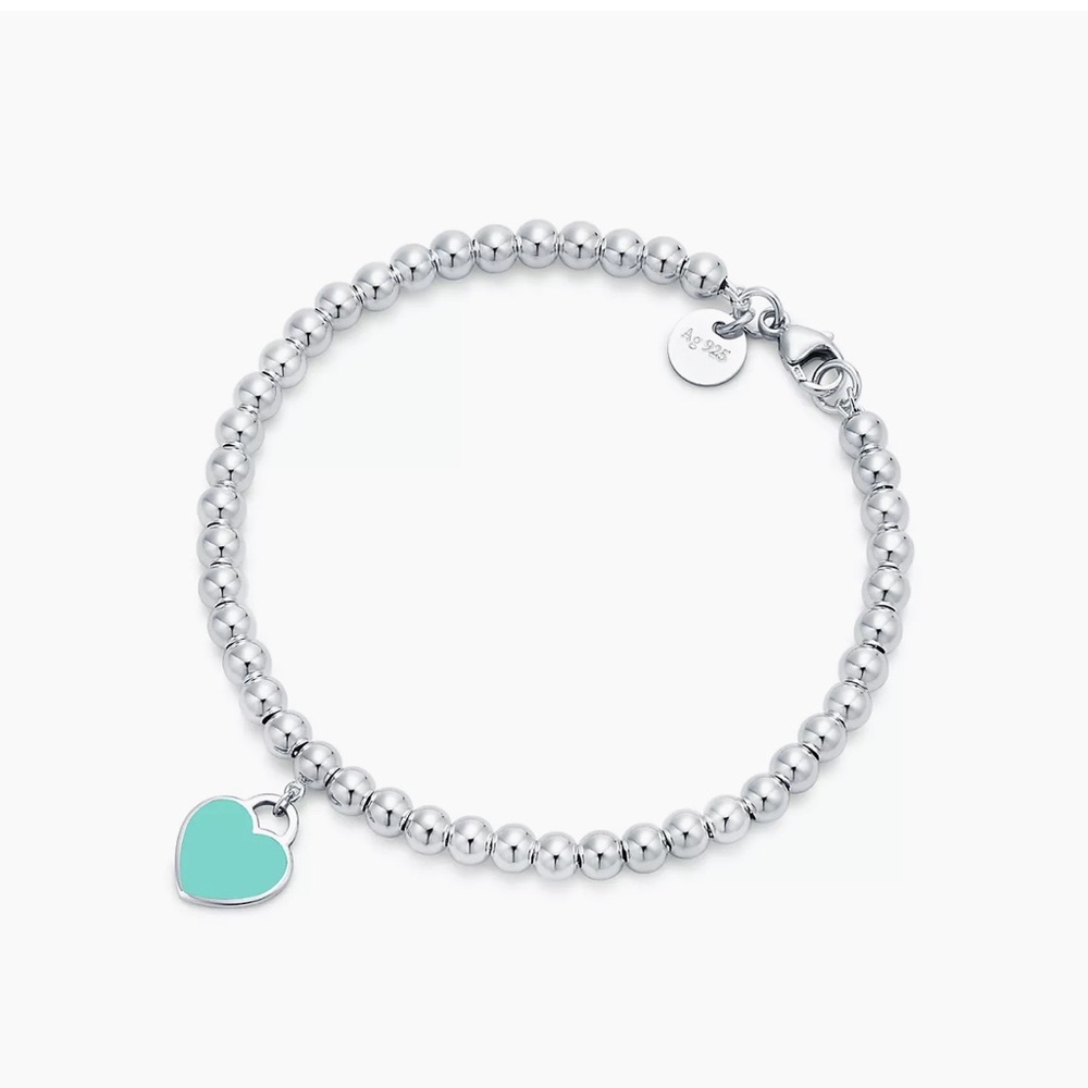 Return to Tiffany mini heart tag beaded bracelet